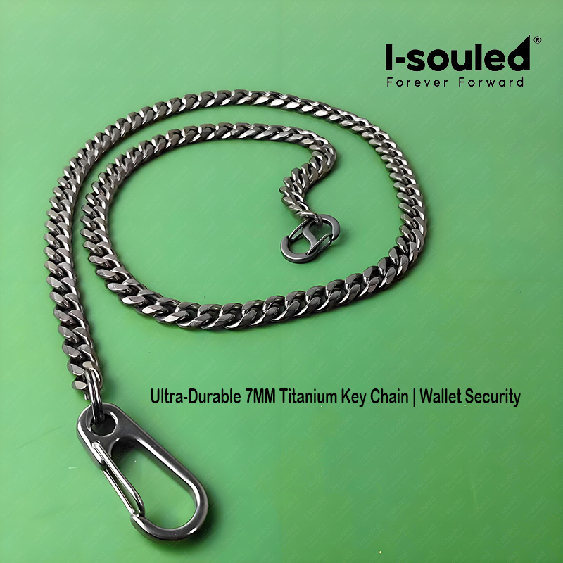 Wallet Slim Titanium - I-souled 7MM Tytanowy Łańcuszek do Portfela