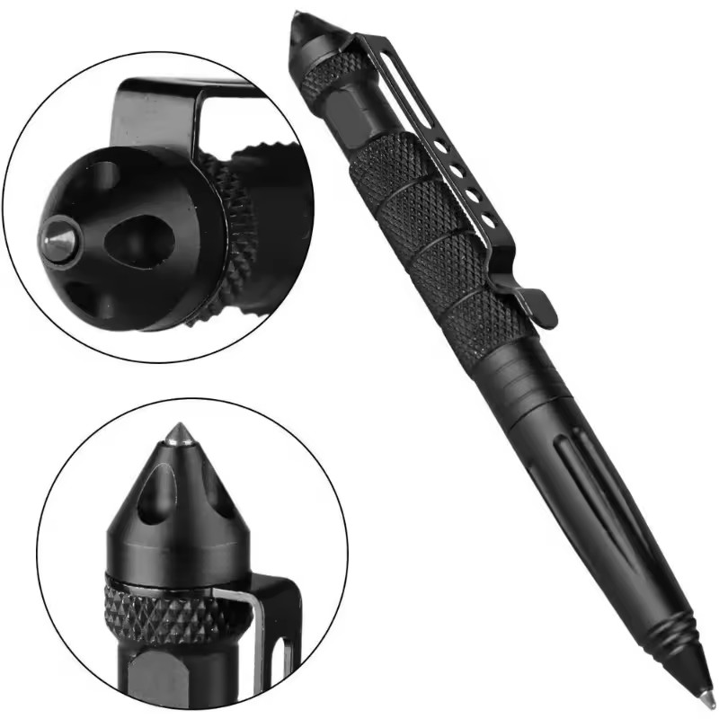 Pen Tactical Glass - Wojskowy długopis taktyczny wielofunkcyjny z aluminium,