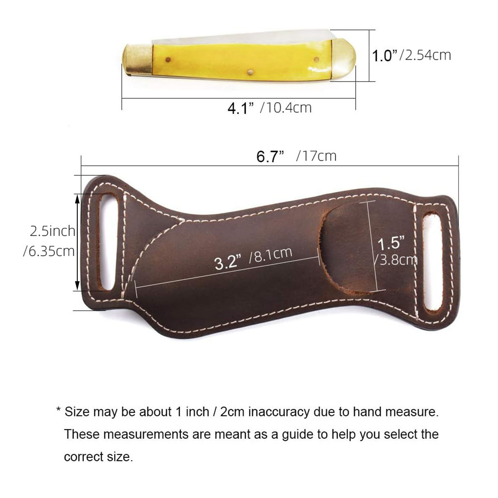 Leather Edc. Carry Pouch - 1 szt. Składane etui na nóż