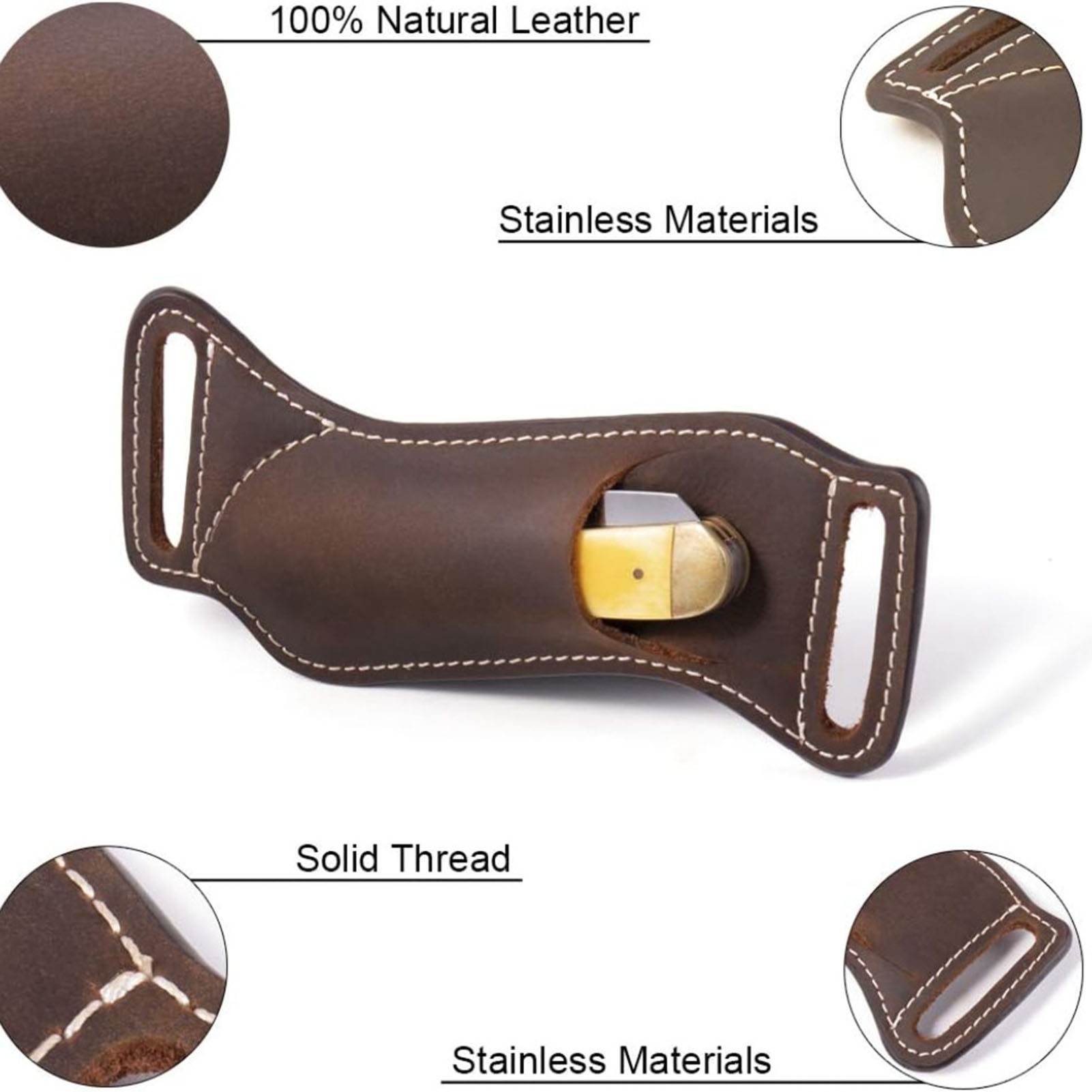 1 szt. Składane etui na nóż ze – Leather Edc. Carry Pouch recenzja i cena